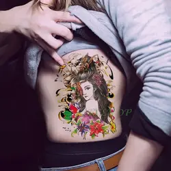 Водостойкая временная татуировка наклейка красивая девушка цветок временная татуировка флэш-тату временные наклейки s для мужчин и женщин