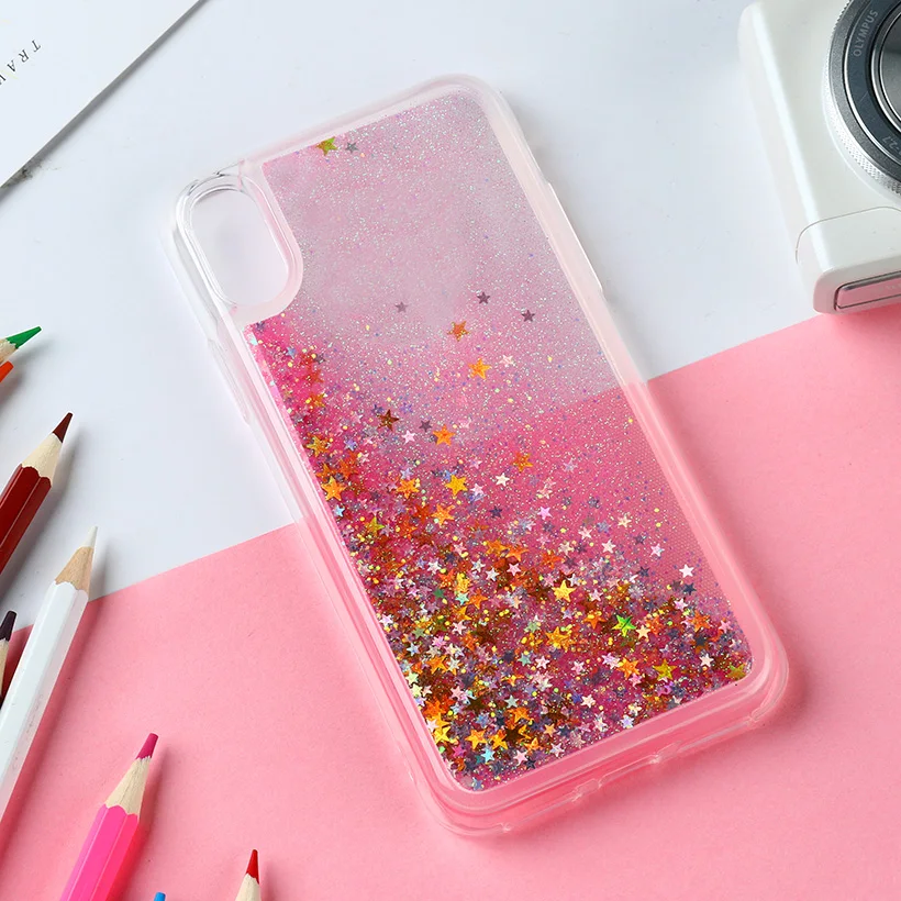 Bling Silicone Case For Samsung Galaxy J4 2018 Case For Samsung S10 J6 J8 2018 Glitter Liquid Dynamic Soft TPU Phone Back Cover