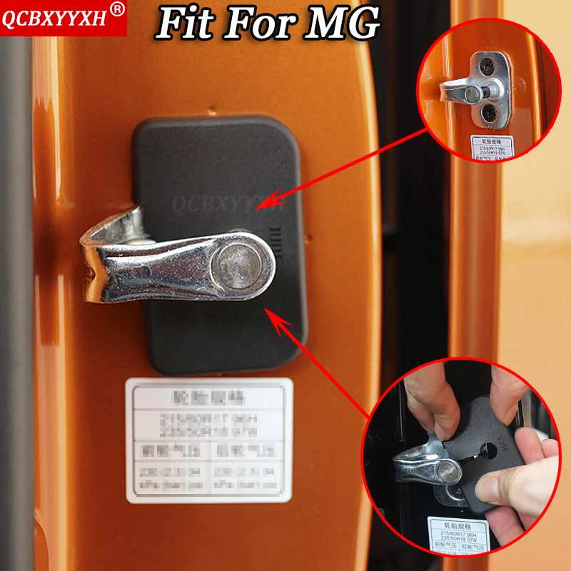 

QCBXYYXH 4pcs/set Car Door Lock Protective Cover Auto Waterproof parts For MG GS MG5 MG6 2011 2012 2013 2014 2015 2016 2017 2018
