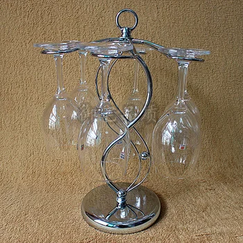 

Special offer fashion wine holder European wine rack crystal cup rack can be hung upside down 6 goblet sub frame