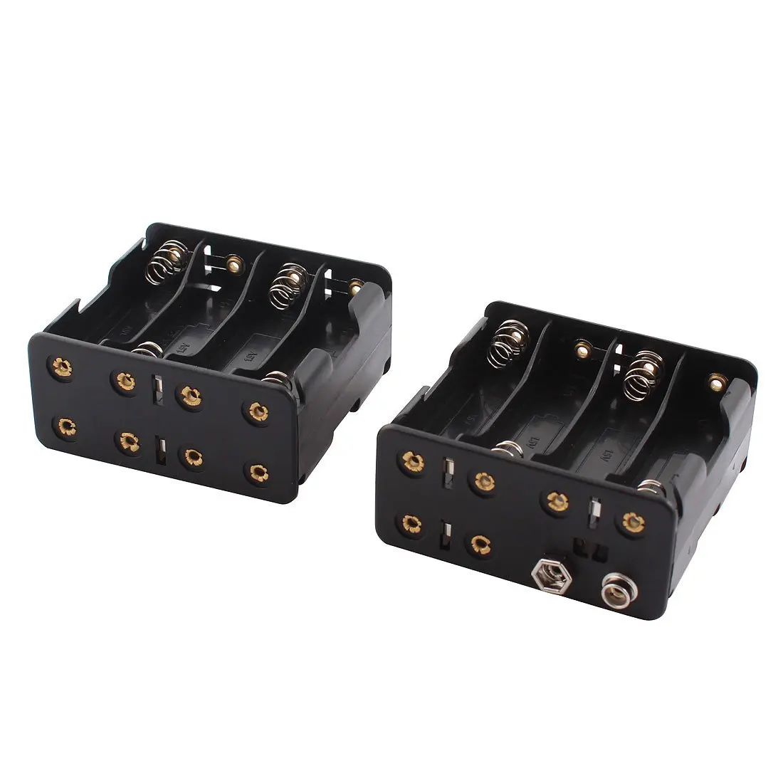 

2pcs 8 x AA 2-Side Battery Case Holder Box w 12V Snap Connector