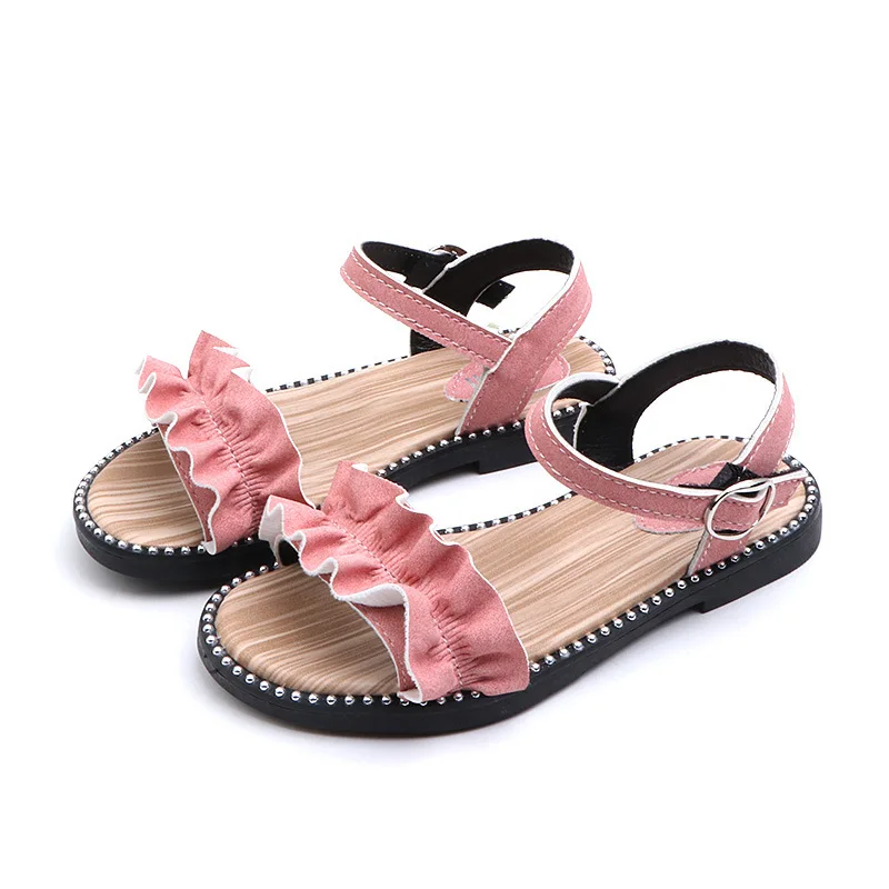 

COMFY KIDS Summer Girls Princess Sandals Shoes Fashion Flat With Ankle-Strap Girls Beach Sandals Shoes For Children's