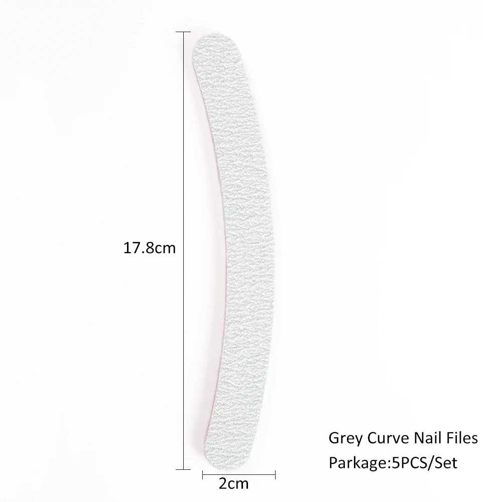 5 шт./компл. пилочка для ногтей серый буферный блок шлифовальная губка кривой Луна УФ Гель-лак для ногтей, наждачная бумага искусства для маникюра кончиков ногтей Маникюр Педикюр Инструмент TR842