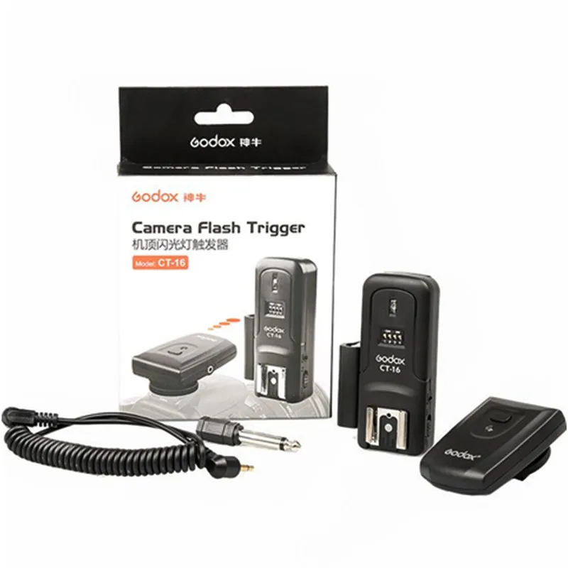 

Godox CT-16 16 Channels Wireless Radio Flash Trigger Transmitter + Receiver Set for Canon Nikon Pentax Studio Flash