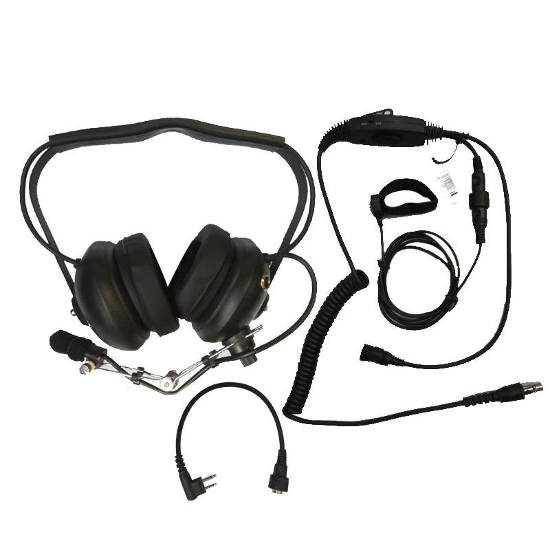 

H41 aviation headset VOX PTT Earpiece for Motorola 2 Pin Walkie Talkie EP450 GP2000 GP88 GP88S CP88 Two Way Radio