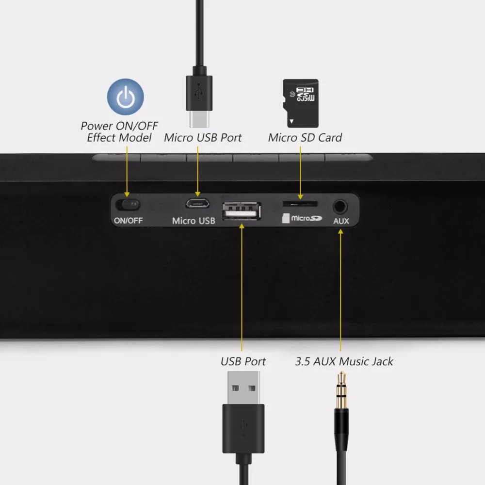 Мини переносной динамик 12 Вт Bluetooth наружная беспроводная стереозвуковая панель с