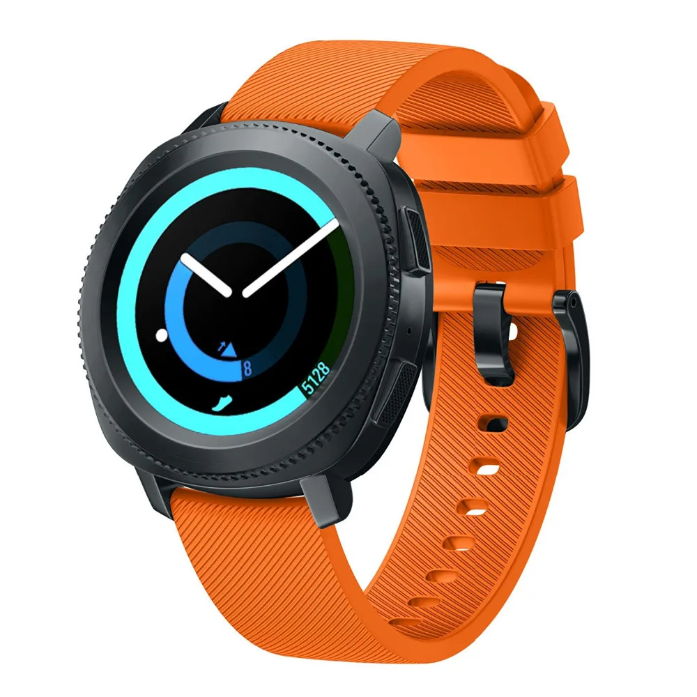 20 мм ремешок для часов samsung galaxy watch active 2 42 мм gear S2 sport Силиконовый ремешок для браслета correa pulseira аксессуары для часов