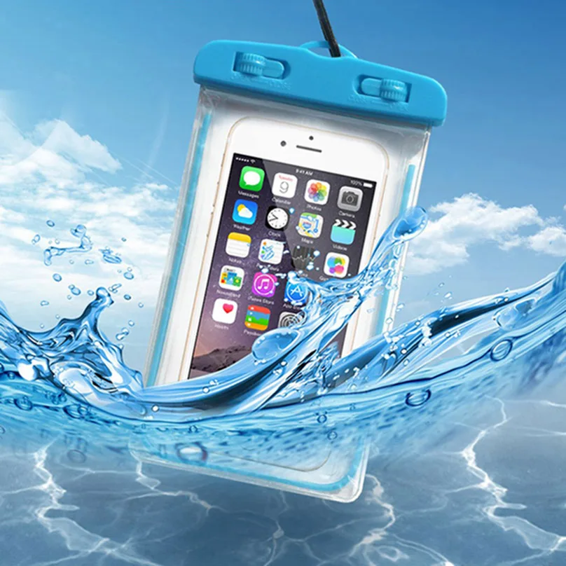 

Universal Waterproof Phone Pouch For Philips S326/X586/S337/S396/S398 Swimming Diving Transparent Bag Luminous Case