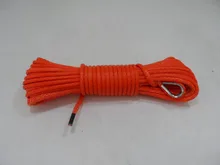 orange 5mm*15m atv/utv winch line,winch cable for offroad parts,winch rope,kevlar rope