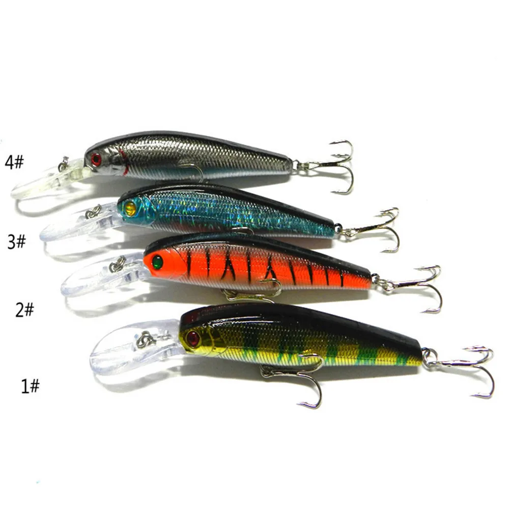  New Lure Fishing lur Minnow Bionic Bait 4 PCS/Lot 12.5cm 14g 3D Eyes 4 Color Plastic 4# Hooks Swimm