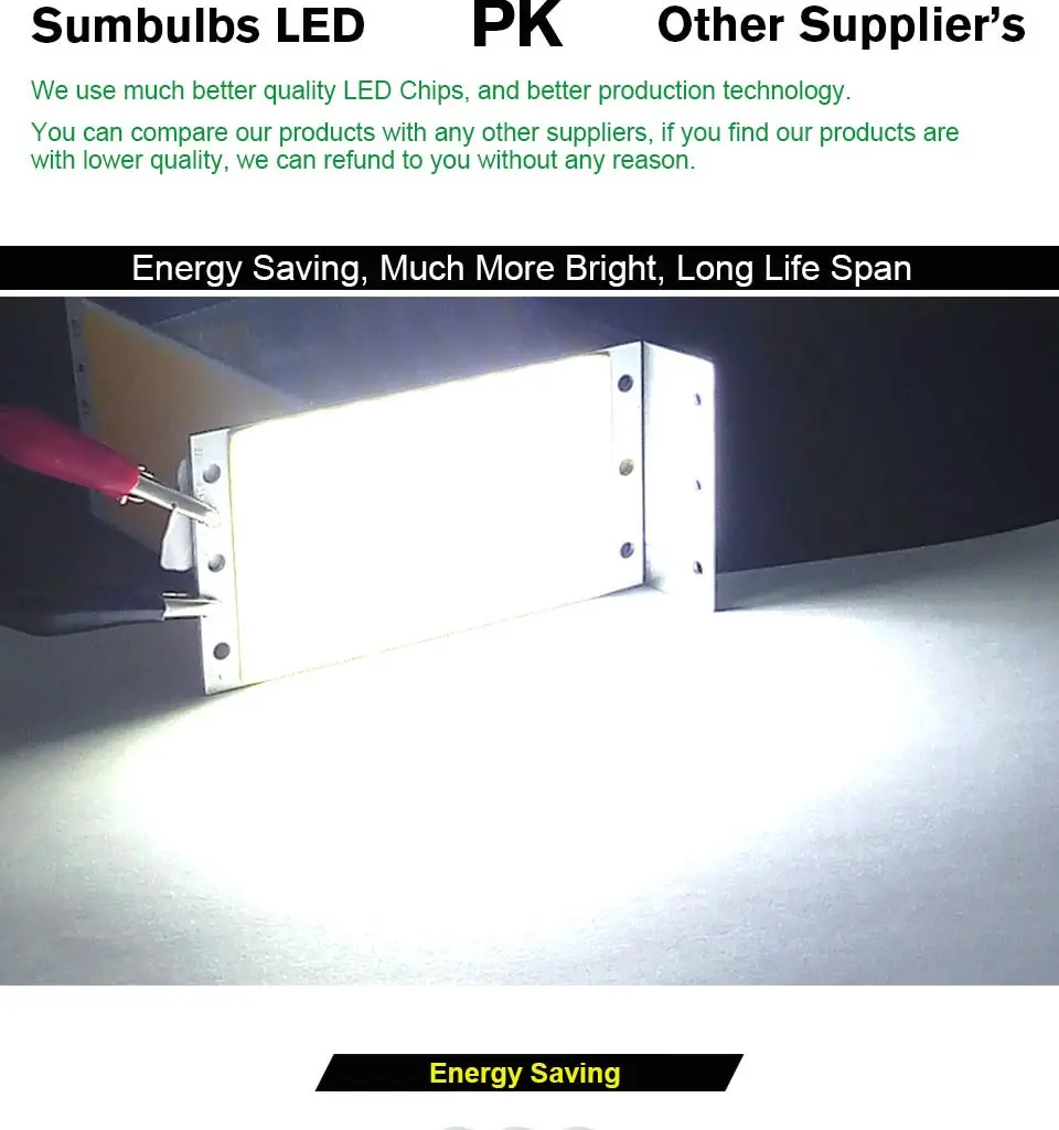 12V COB Bulb LED Light Source 2W-200W White Red Blue Color Round COB LED Bar Lights Strip DC12V Lamp DIY Work Car Bulbs (17)