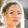 Luxury White Spectacle Frame Fashion Square Glasses Frame Clear Lens Myopia Nerd Glasses Designer Brand Women Decorative Glasses ► Photo 1/6