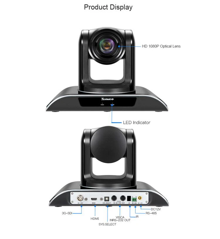 TONGVEO VHD10N 10X зум-объектив Автофокус SDI рыбий глаз камера Full HD1080P PTZ камера для видеоконференции с 3G-SDI HDMI выходом