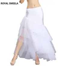 Новое поступление, многослойная юбка русалки из спандекса для танца живота синего, фиолетового, красного, белого цветов, 119068