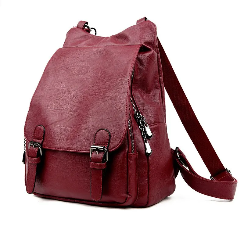 Las mujeres Bolsos De Mujer de cuero de viaje bolsa de hombro Mochila de alta calidad de las mujeres de la Universidad viento la escuela Mochila bolsa chica Mochila