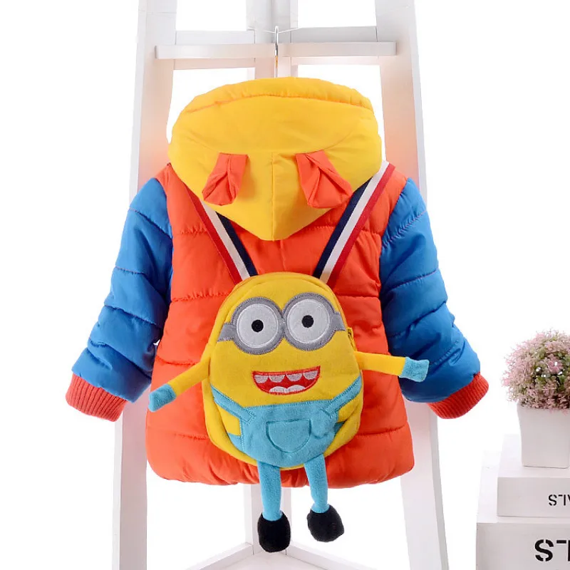 

Boys' Winter Coat Jacket keep Warm Child Zipper Cartoon cotton Hooded Jacket Coat for Kids