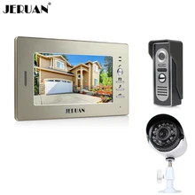 JERUAN luxury 7“ LCD Video Intercom Door Phone System 1 Monitor 1 700TVL Access Camera + 700TVL Analog Camera+FREE SHIPPING