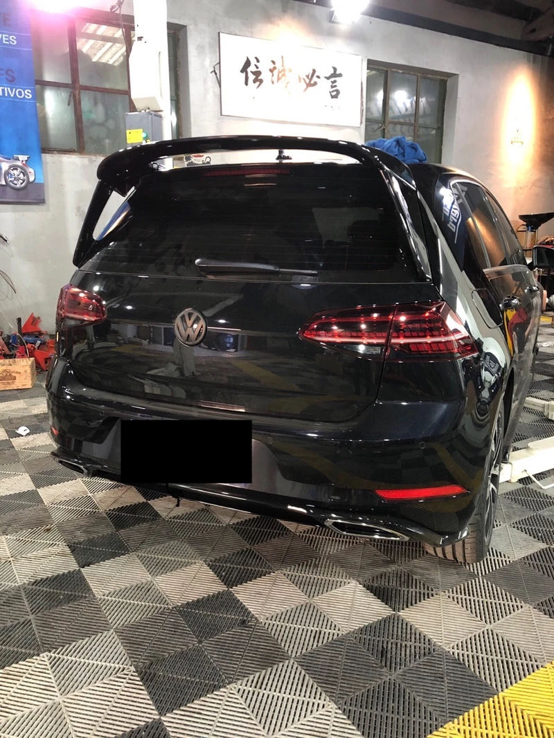 Дизайн, супер большой трехступенчатый спойлер 2013- для Volkswagen Golf 7 MK7, спойлер на крыше, гольф, грунтовка