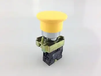 

4pcs XB2 BC51 1 NO Momentary Mushroom Head Push Button Switch N/O Yellow