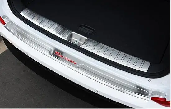 

Car Trunk Rearguard Covers Internal +External Decoration Bumper Accessories For Hyundai Tucson 2015 2016 2017 Car-styling