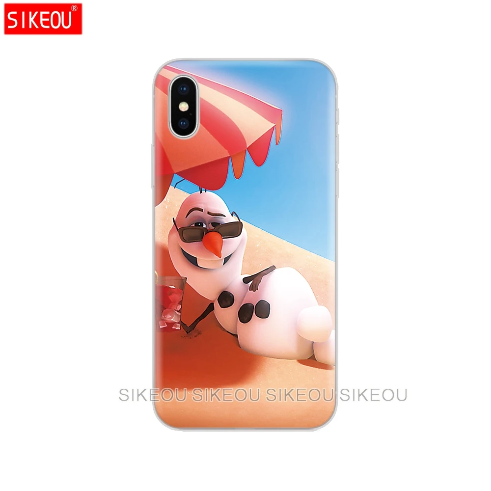 Силиконовый чехол для телефона для Iphone 6X8 7 6s 5 5S SE Plus 10 XR XS Max чехол милый Олаф - Цвет: 70213