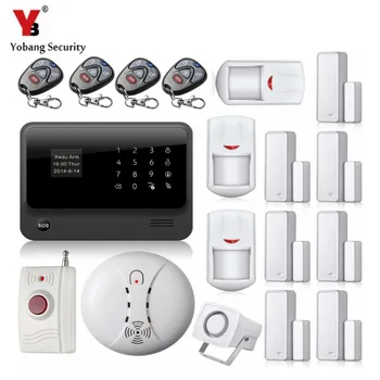 

YobangSecurity Android IOS APP Smart Home Security Wifi GSM Alarm Systems Wireless Door Contact PIR Alarm Sensors Panic Button