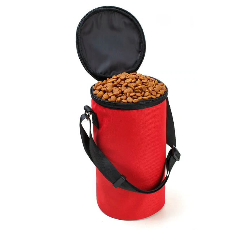 

Portable Oxford Waterproof Pet Dog Bowl Cat Bowl Food Bag Dog Feeder Travel Food Bowl Dry Food Container for dog food 4 Colors
