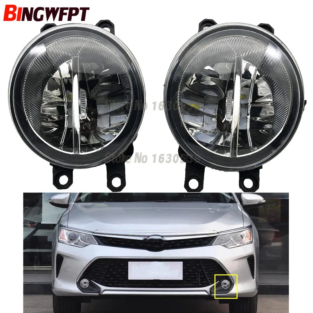 

2PCS Car Styling 12V LED Fog Lamp Lights For Toyota Camry Hybrid 2007-2013 Left Right Front Fog Light H8 H11 Socket Lamps