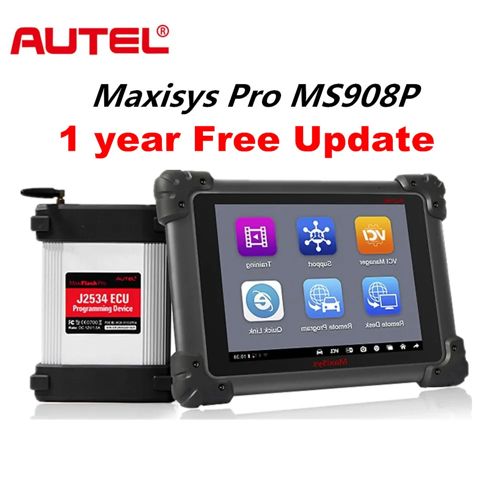 AUTEL MaxiSys Pro MS908P диагностическая система с WiFi AUTEL MaxiSYS MS908 Pro Автомобильная диагностическая и ЭБУ программирующая система - Цвет: Красный