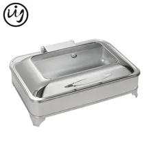 9L Прямоугольная форма высокого качества из нержавеющей стали подогреватель еды буфет плита трения блюдо горшок для еды