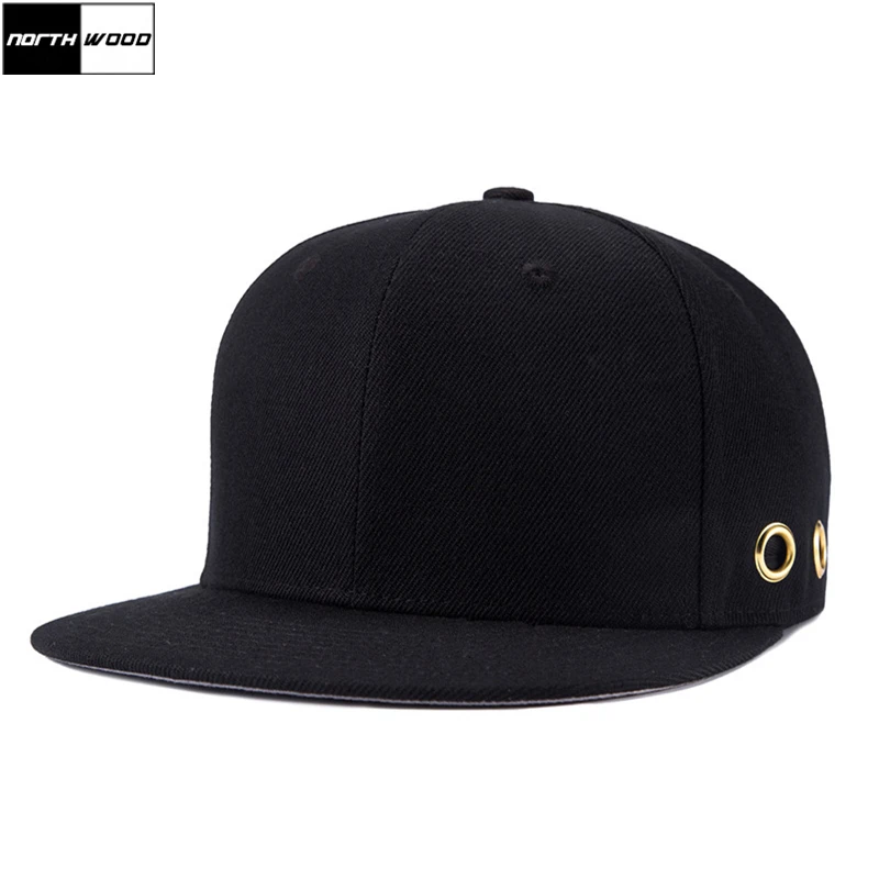 

[NORTHWOOD] 2018 Solid Bone Snapback Caps Gorra Black Snapback Hats For Men Brand High Quality Unisex Black Hip Hop Baseball Cap