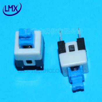 

30PCS double row 6Pin Square 7x7mm DPDT Mini Push Button Self-locking Switch / can match 4.5*4.5MM key cap