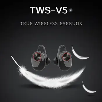 

V5 TWS Bluetooth Earphone Waterproof True Wireless Earbus with Charging Case