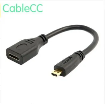 

D Type Micro HDMI 1.4 Male to Mini HDMI 1.4 Female C Type Extension Cable 10cm for Laptop PC HDTV