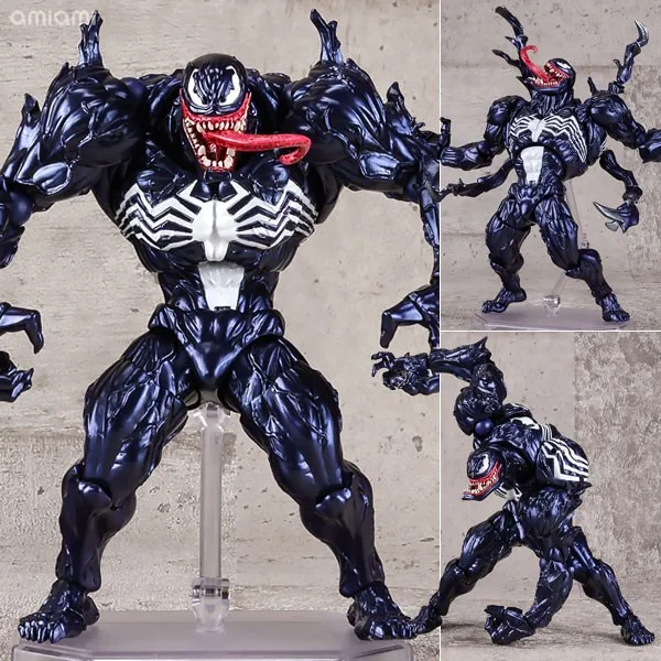 Серия FIGMA № 003 Revoltech Venom № 002 Человек-паук № 001 Дэдпул с кронштейном ПВХ фигурка Коллекция Модель игрушки 15 см