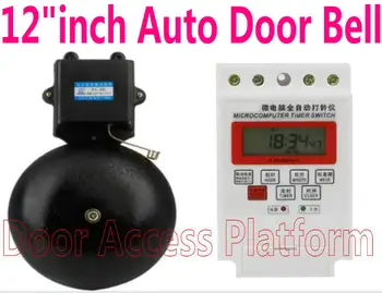 

12" inch Auto Timer Bell Ring,Door Ring bell Hotel Office Time calculate switch bell ring management clock in and clock out kit