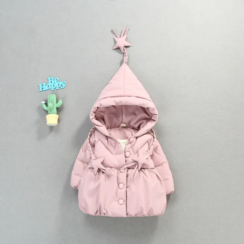 

2018 Sale Qiu Dong With Girls Pure Color Clothes To Keep Warm And Lovely Princess Walking Dress Tide Van Cotton-padded Jacket