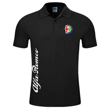 Новые летние мужские повседневные Alfa Romeo мужские Поло рубашка с коротким рукавом мужские хлопковые топы