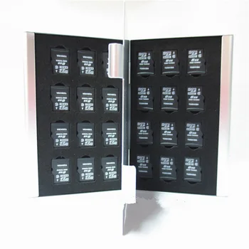 

centechia New Hot Selling Modern style Silver Aluminum Memory Card Storage Case Box Holders For Micro Memory SD Card 24TF