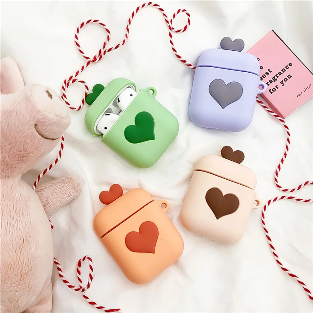 

LAUFH LIFE Candy Luxury Earphone Case for Silicone Airpods Case Cute Heart Earphone Case For Apple Airpods Case Cute