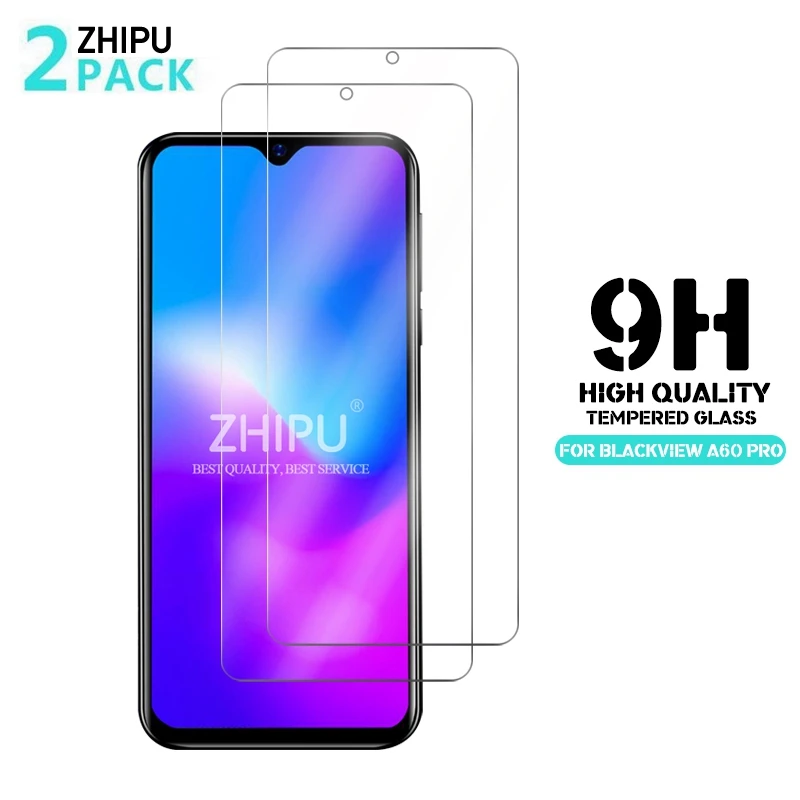 

2 Pcs Tempered Glass For Blackview A60 Pro Screen Protector 2.5D 9H Tempered Glass For Blackview A60 Pro Protective Film