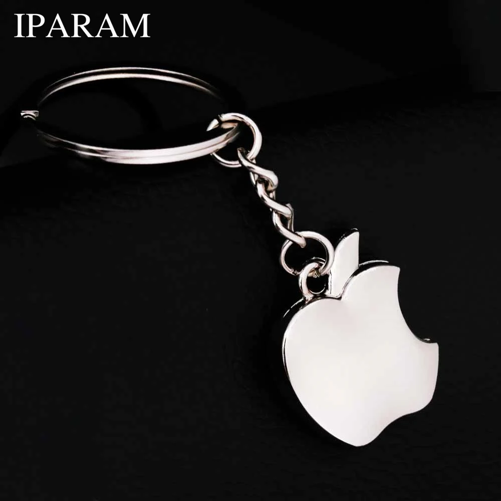

IPARAM New arrival Novelty Souvenir Metal Apple Key Chain Creative Gifts Apple Keychain Key Ring Trinket car key Ring