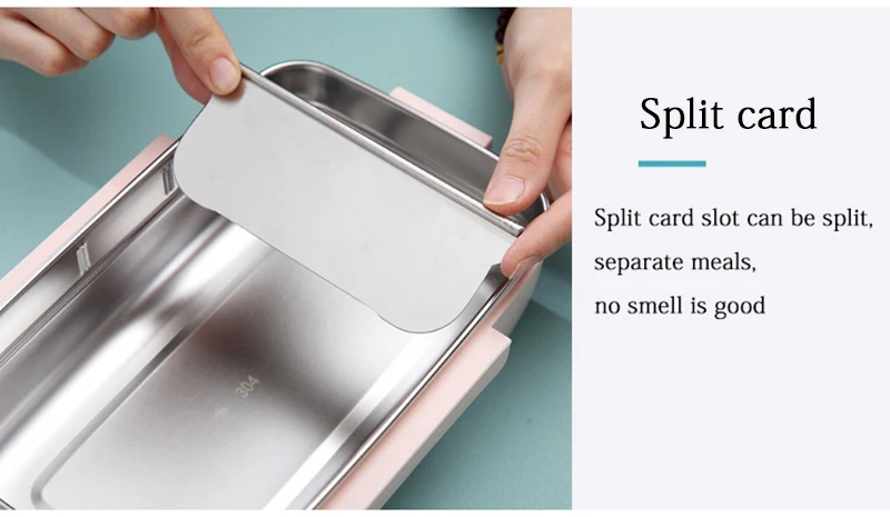TUUTH New Stainless Steel Lunch Box Independent Lattice For Kids Bento Box Portable Leak-Proof Bento Lunch Box Food Container A11