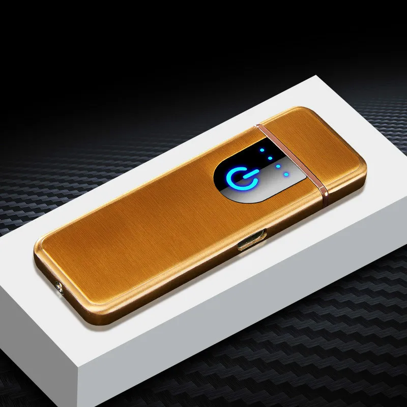 2019 тонкая зажигалка с usb зарядкой для электронных сигарет сенсорным экраном