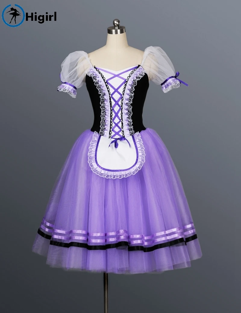 purple giselle ballet tutu for girls dresses brown ballerina dress kids pink Romantic ballet tutu dressBT8904C