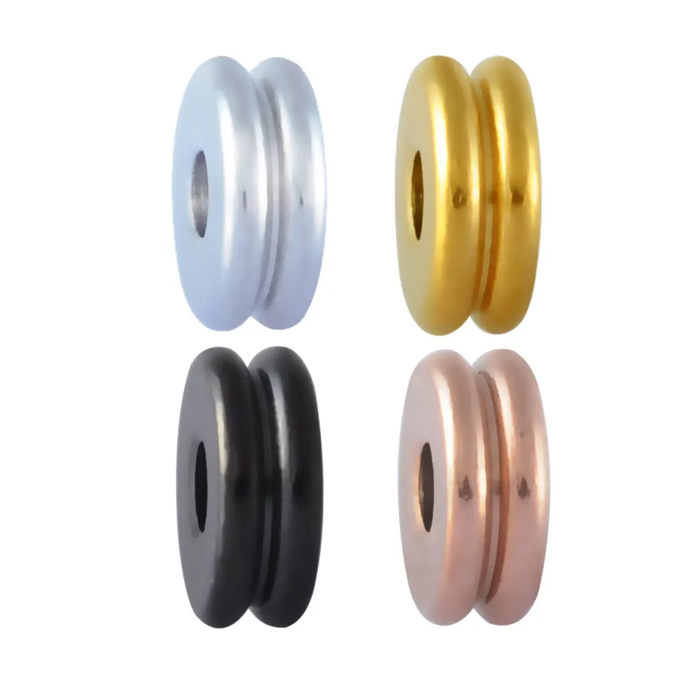 

316l Stainless Steel Normal Polished Stripe Spacer Beads Charms European Bracelet Jewelry Making Wholesale