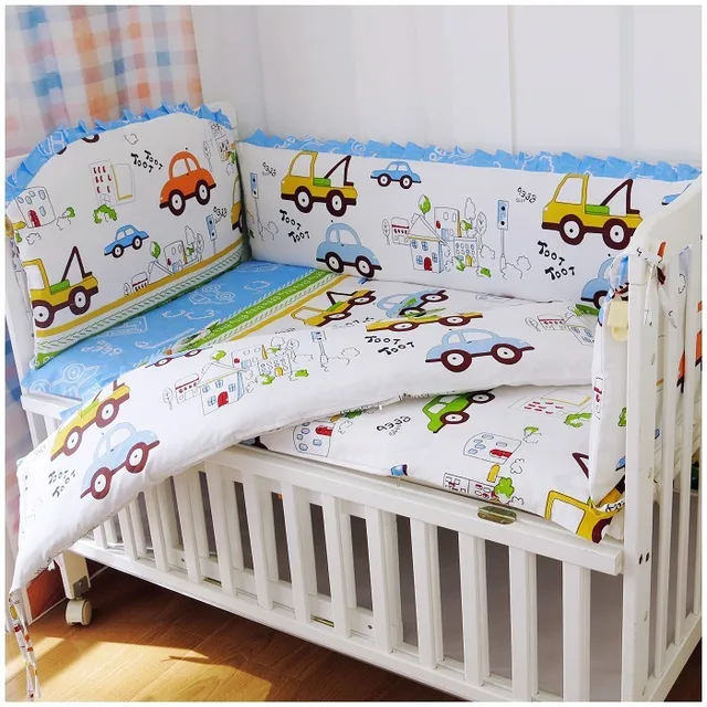Promotion 6pcs Car Baby Cot Per Crib Bedding Sets Children S 6pcs Car Baby Cot Per Crib Bedding Sets Children S Cotton Sheets