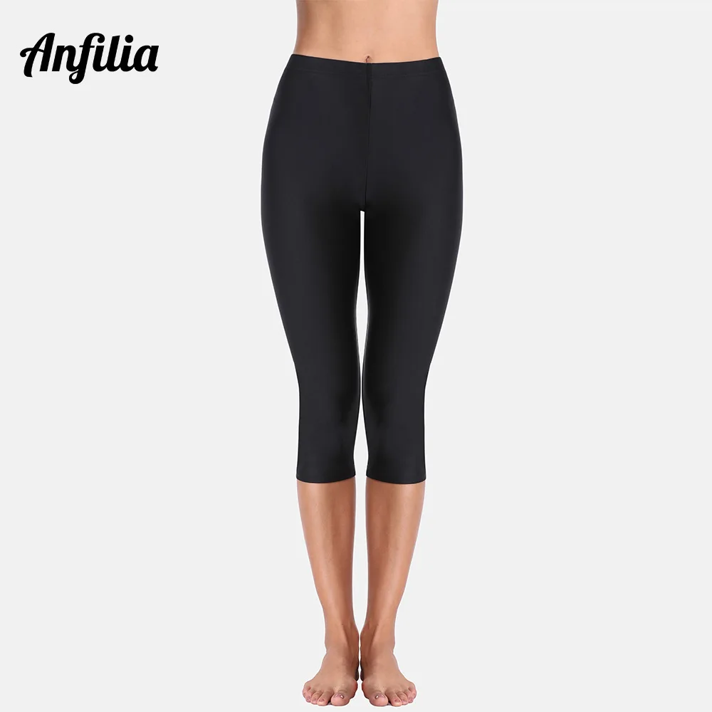 Anfilia Women High Waist Swimming Pants Ladies Capris Pants Tankini Bottom Swimwear Boardshort Swimming Bottoms Anfilia Women High Waist Swimming Pants Ladies Capris Pants Tankini Bottom Swimwear Boardshort Swimming Bottoms