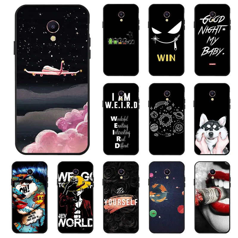 

Pattern Black Case For Meizu 16 Pro 7 Plus M6T 16X M15 M3 M5 M6 Note M8 Lite Soft Cover For Meizu Meilan Note 9 S6 6 5S Cases