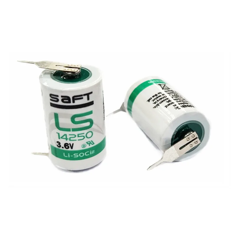 2 шт./лот SAFT LS 14250 LS14250 1/2 AA 1/2AA 3,6 V 1200mAh литиевая батарея plc с двумя контактами